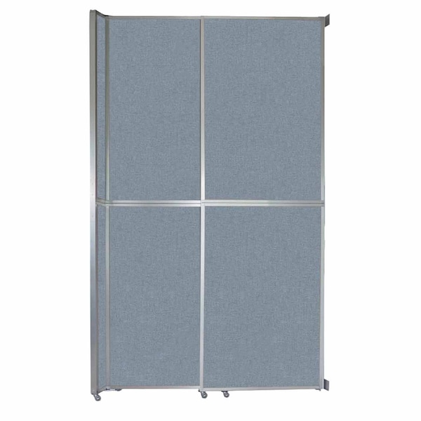 Versare Operable Wall Sliding Room Divider 6'10" x 12'3" Powder Blue